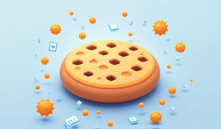 Ilustración de una galleta digital representando una cookie web