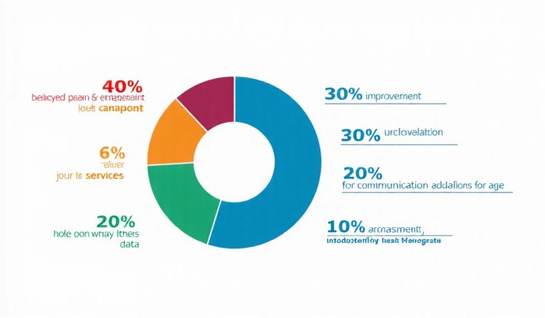 Gráfico circular mostrando la distribución del uso de datos: 40% servicios, 30% mejora, 20% comunicación, 10% legal/seguridad.
