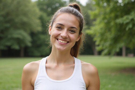 Mujer joven con energía